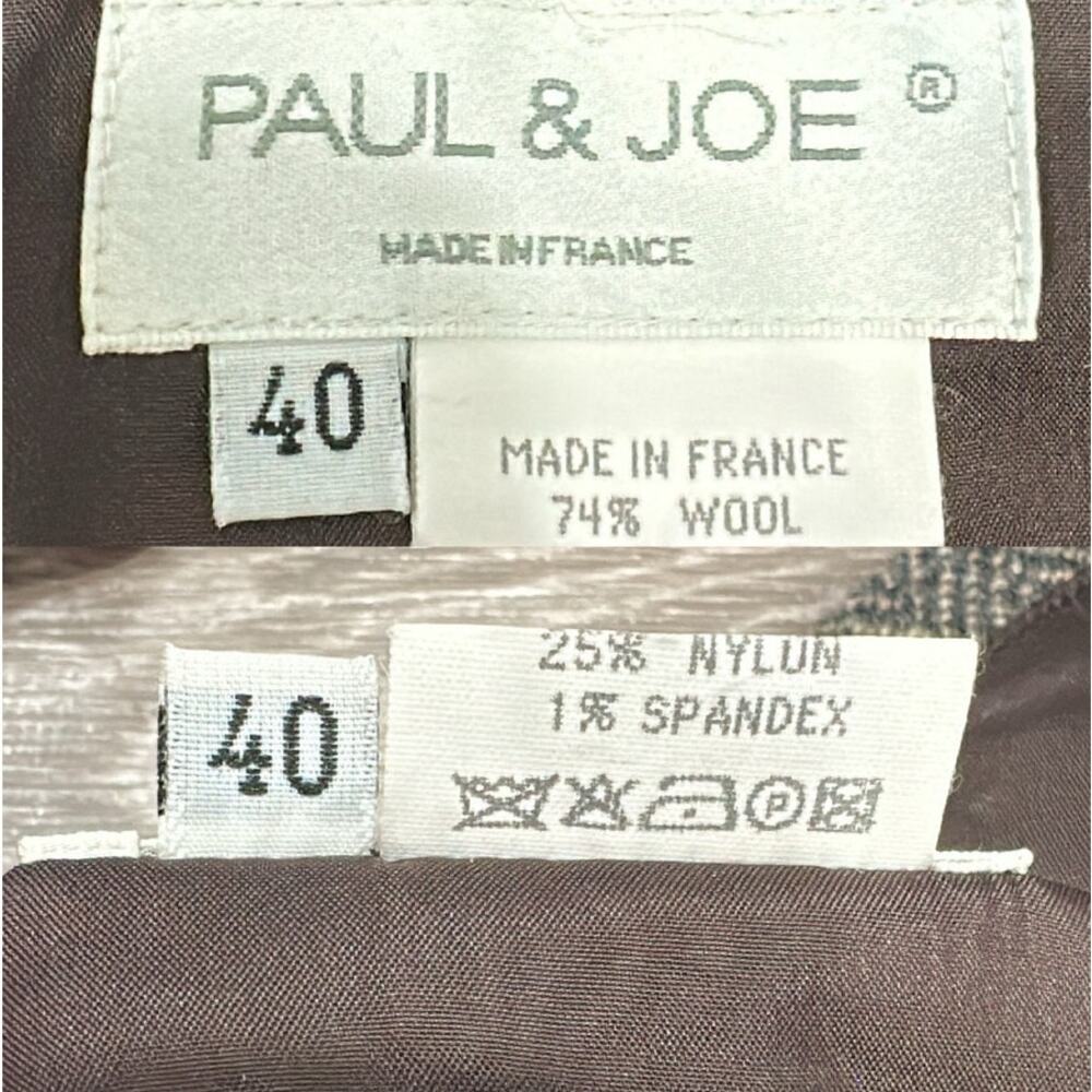 VTG Paul & Joe Brown Tweed Wool Blend Shift Dress Size Small Heritage Preppy - Picture 8 of 9